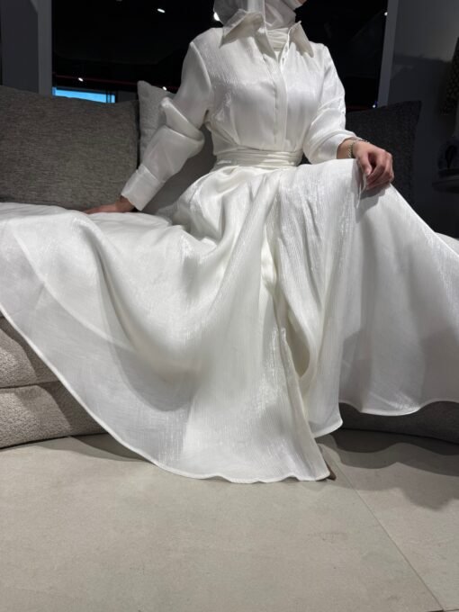 Shimmery white dress