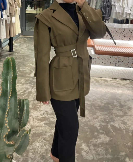 Double wrapped blazer